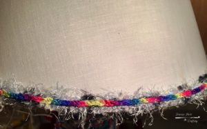 Decorated lampshade trim