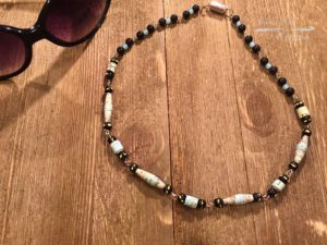 Road Trip Paper Bead Necklace