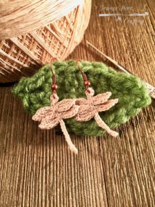 crochet dragonfly earrings