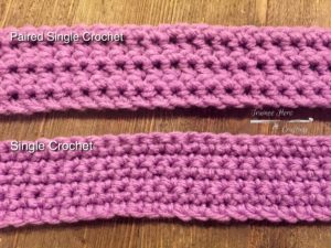 Paired single crochet vs. single crochet: a side-by-side comparison.
