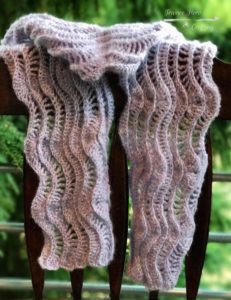 Lacy Waves Crochet Scarf