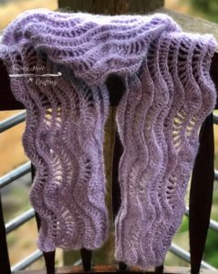 Lacy Waves Crochet Scarf