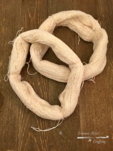 Yarn wound into loose hanks ready for dyeing with Kool-Aid