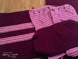 Pieces for making the body of the easy crochet backpack