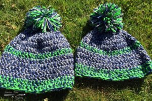 Lucky Second Half Beanie (left). Matching toddler beanie (right).