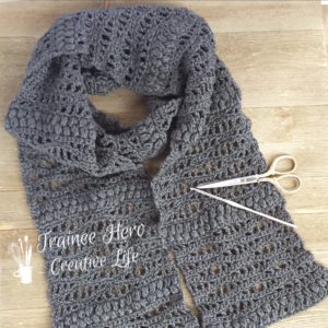 Waves on Rocks Crochet Scarf