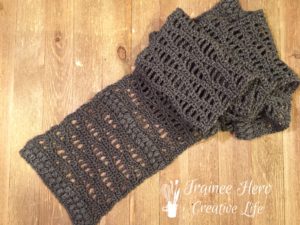 Crochet waves and puff stitches for the Waves on Rocks Scarf