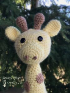 Crocheted giraffe for baby
