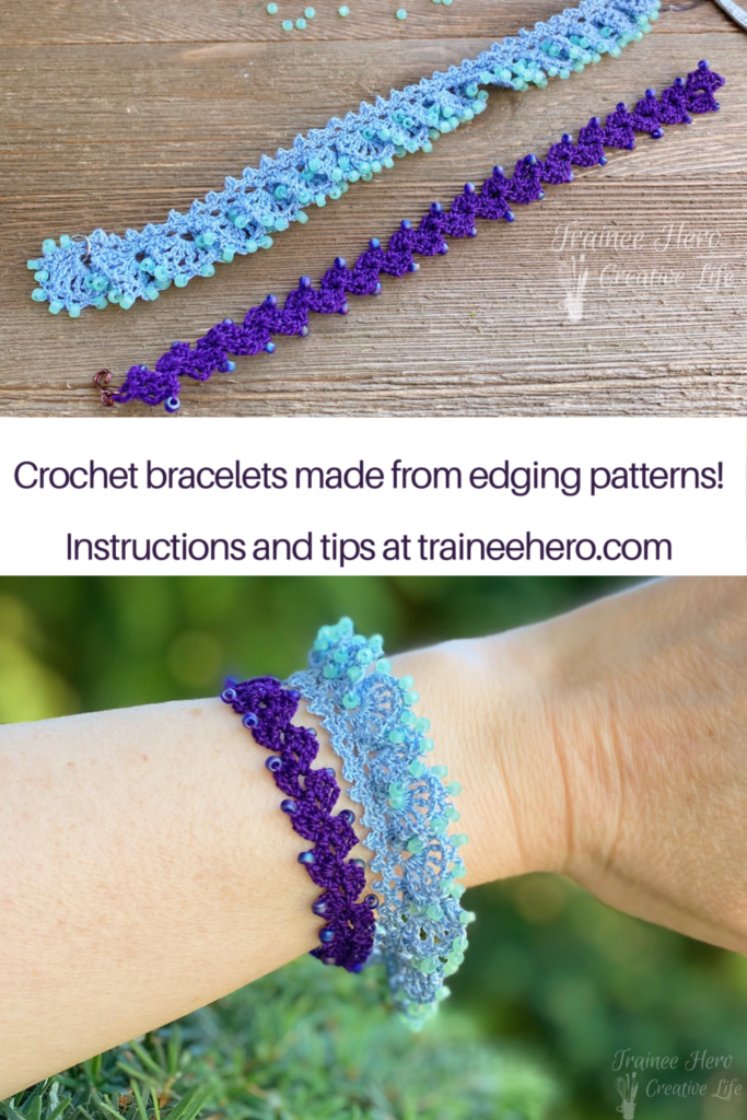 Crochet bracelet with best sale button