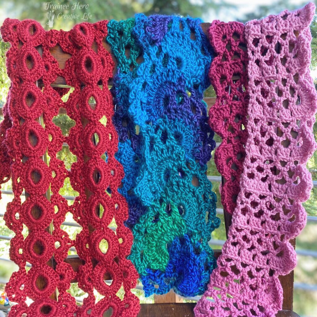 Crochet Edging Pattern Scarves - Trainee Hero Creative Life