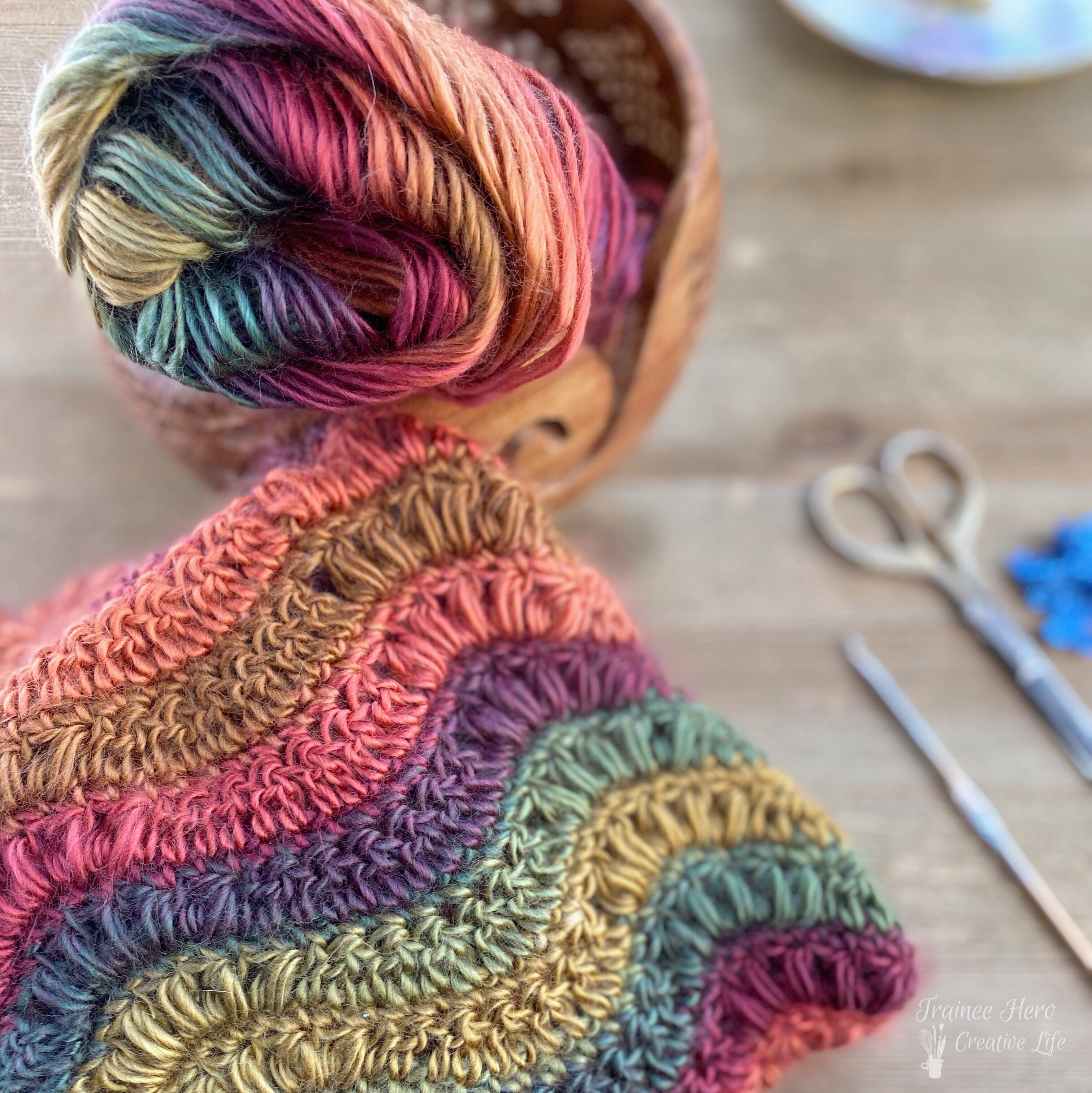 Puffed Waves Crochet Scarf Free Pattern   Trainee Hero Creative Life